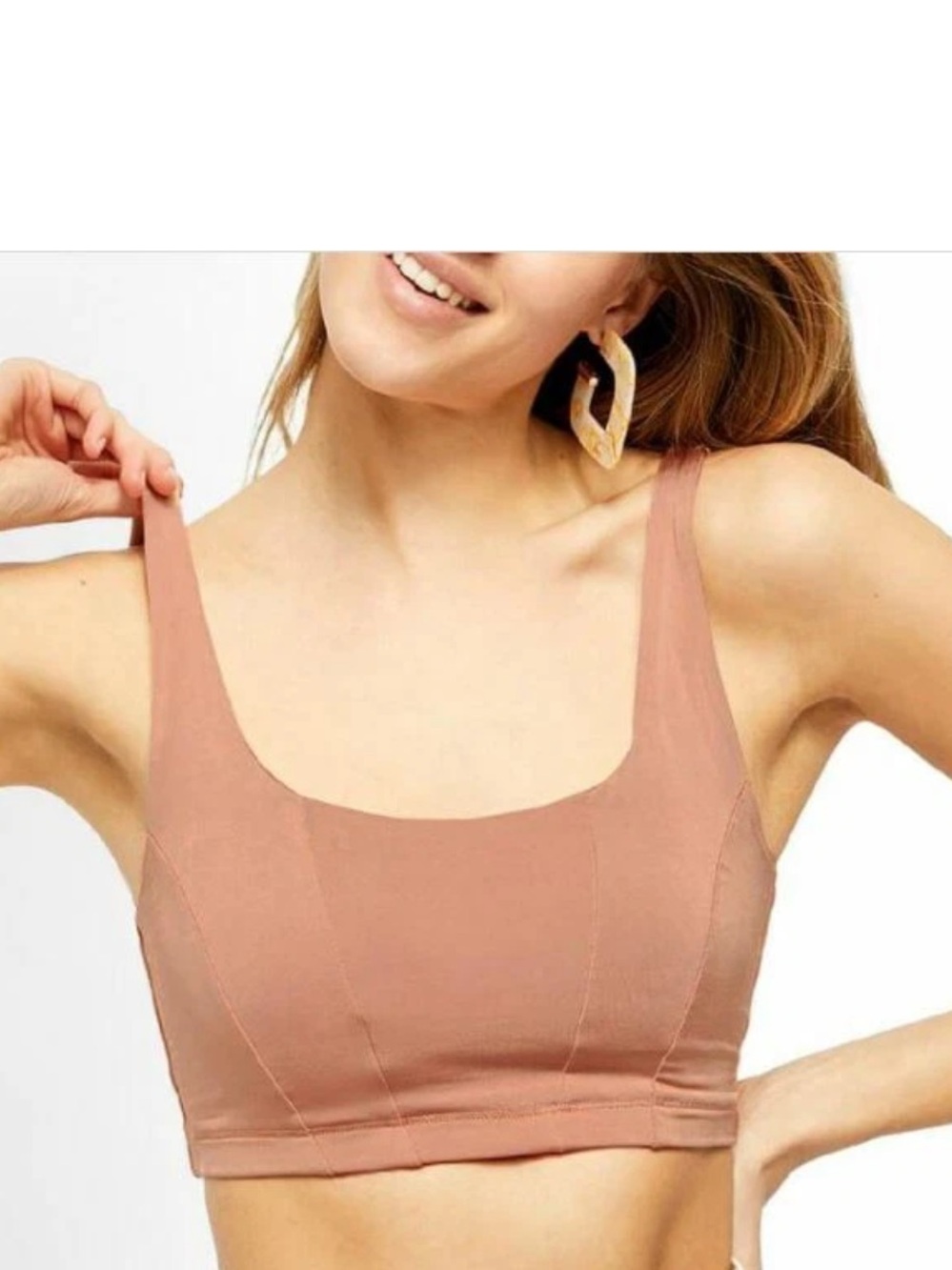 Free People Rosewood Seam Tank Bralette